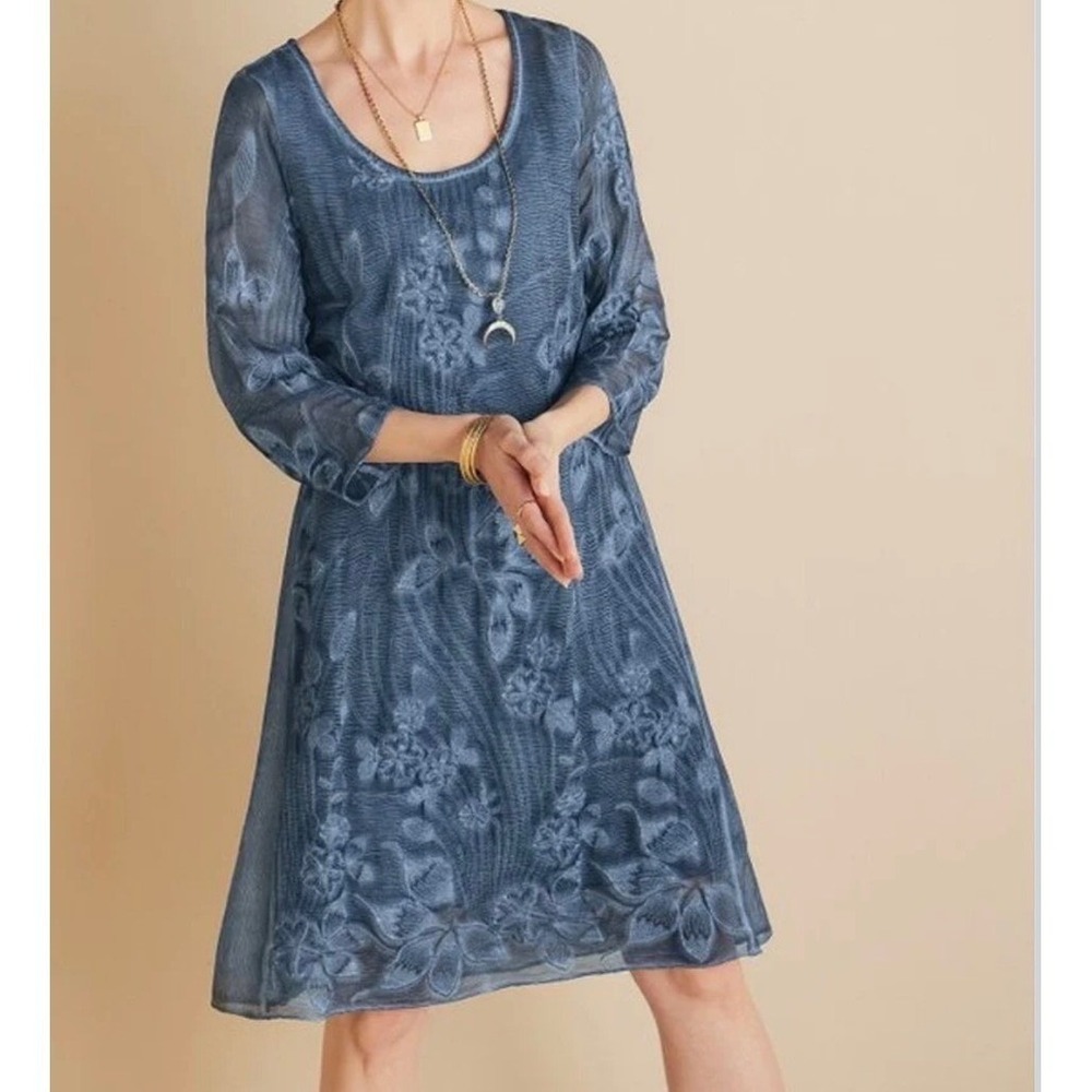 Soft Surroundings Starling Silk Dress Size Petite Large